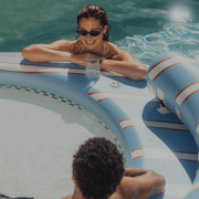 Blue & Red Floating Dock